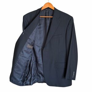 Canali Travel Water Resistant Men's  54/44R Wool Blazer Quiet Luxury Modern